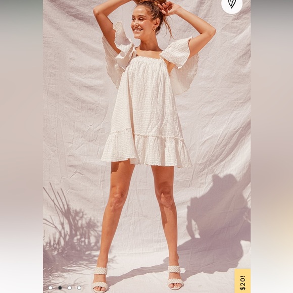 Lulu’s Flutter Sleeve Mini Dress - Picture 1 of 4
